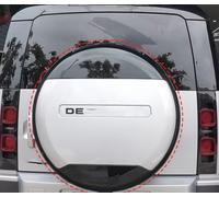 FTAPACCE Spare Tire Cover Portecor Fits for Land Rover Defender 90 110 130 2 Door 4 Door 2020-2025 ABS Plastic (Silver Glossy Black Black Letters)