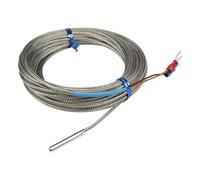 FTARP02 K E Type 10m Metal Screening Cable Probe Head Thermocouple Temperature Sensor 1Pcs(E 4x30mm probe)