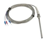 FTARP07 PT100 Type 5m Cable Probe Head RTD Temperature Sensor M8 Thread Probe Length 100mm 1Pcs