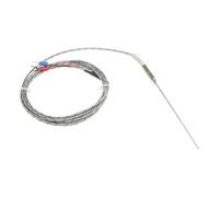 FTARP08 K J Type 2m Metal Screening Cable 100mm Thermocouple Temperature Sensor Diameter 1Pcs(J 1.5mm diameter)
