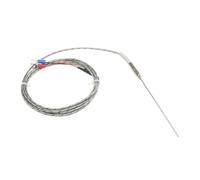 FTARP08 K J Type Sheathed Thermocouple Sensor, 2m Metal Screening Cable 100mm Flexible Probe 1.5mm/3mm Diameter 1pc(K 1.5mm diameter)