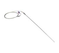 FTARP08 PT100 Type 1m Metal Braided Cable 300mm Probe Sheathed RTD Temperature Sensor 1Pcs(B 6mm diameter)