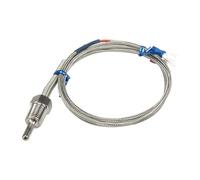FTARP09 PT100 RTD Temperature Sensor, 1m Metal Braided Cable 30mm Probe Head With Multi Size Thread 1/8 1/4 3/8 1/2 3/4 Inch 1pc(PT1/2)