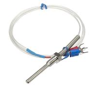 FTARP09 PT100 type 1m FEP cable 50mm probe head RTD temperature sensor 1/4 3/8 1/2 inch M6 M8 M12 M16 M20 M27 thread(PT1 2)