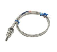 FTARP09 PT100 Type 1m Metal Braided Cable 30mm Probe Head RTD Temperature Sensor 1Pcs(PT3 8)