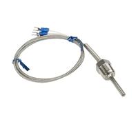 FTARP09 PT100 Type 1m Metal Braided Cable 50mm Probe Head RTD Temperature Sensor 1Pcs(PT3 4)
