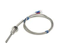 FTARP09 PT100 Type 1m Metal Braided Cable 50mm Probe Head RTD Temperature Sensor(M6 1)