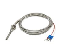 FTARP09 PT100 Type 2m Metal Braided Cable 50mm Probe Head RTD Temperature Sensor 1Pcs(PT3 8)