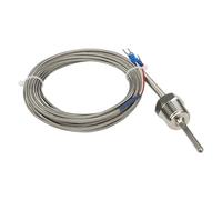 FTARP09 PT100 type 5m metal braided cable 50mm probe head RTD temperature sensor 1/8 1/4 3/8 1/2 3/4 inch thread(PT1 4)