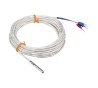 FTARP10 PT100 5m Cable 30mm Roller Groove Probe Head RTD Temperature Sensor 1Pcs(4x30mm probe B)