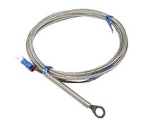 FTARR01 K E J Type 2m Metal Screening Cable Diameter Hole Ring Head Thermocouple 1Pcs(K 8mm hole)