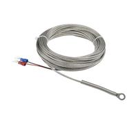 FTARR01 K E Type 10m Metal Screening Cable 5mm 6mm Diameter Hole Ring Head Thermocouple 1Pcs(K 6mm hole)