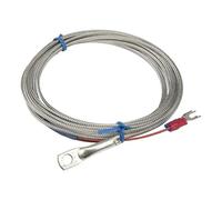 FTARR02 K E J Type 3m Metal Screening Cable 6mm Diameter Hole Ring Head Thermocouple 1Pcs(K type)