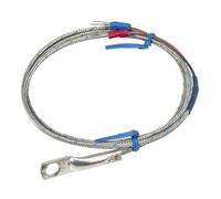 FTARR02 K E Type 1m Metal Screening Cable Diameter Hole Ring Head Thermocouple 1Pcs(K 4mm hole)