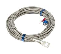 FTARR02 PT100 Type 5m Metal Screening Cable 6mm Diameter Hole Ring Head RTD Temperature Sensor 1Pcs