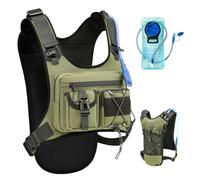 FTCYCRU Running Bag Hydration Vest,Cycling Hydration Backpack 5L for Women and Men，Lightweight Hydration Pack for Marathon Trail Race Jogging Hiking and Climbing. (Olive, One Size)