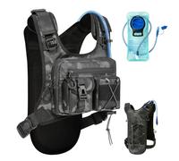 FTCYCRU Running Bag Hydration Vest ,Cycling Hydration Backpack 5L for Women and Men，Lightweight Hydration Pack for Marathon Trail Race Jogging Hiking and Climbing. (Camo, One Size)