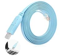 FTDI 6FT/1.8m USB to RJ45 Cable for Cisco Routers & Switches - RS232 Console Cable with FTDI Chip, Windows/Mac/Linux Compatible