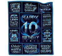 FTEFueie 10 Year Old Boy Birthday Gift Ideas, Gifts for 10 Year Old Boy, 10th Birthday Gifts for Boys, 10th Birthday Decorations for Boys, Throw Blanket 50"X60"