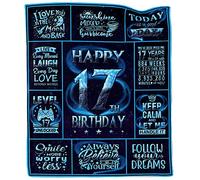 FTEFueie 17 Year Old Boy Gift Ideas - 17th Birthday Decorations Throw Blanket 50"X60"