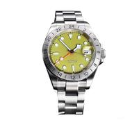 FTEOXLC 39MM NH34 Automatic Mechanical GMT Men Watches 316L Stainless Steel 20MM Bracelet 100-meter Waterproof Sports Watch, V 1