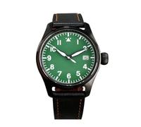 FTEOXLC 39mm NH35 Automatic Mechanical Black Pilot Men Watches Stainless Steel Blue Green Black dial Sports Waterproof Watch, V 4