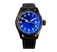 FTEOXLC 39mm NH35 Automatic Mechanical Black Pilot Men Watches Stainless Steel Blue Green Black dial Sports Waterproof Watch, V 5