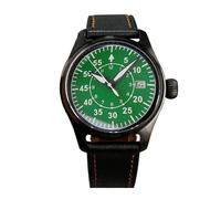 FTEOXLC 39mm NH35 Automatic Mechanical Black Pilot Men Watches Stainless Steel Blue Green Black dial Sports Waterproof Watch, V 1