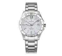 FTEOXLC 39mm Texture Dial Mechanical Men Watch NH34 Automatic Mechanical Bubble Sapphire Glass Brushed Bracelet Watches, V 1, Luxury