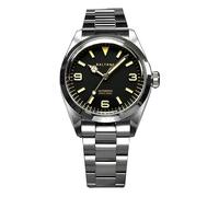 FTEOXLC Baltany 39MM Vintage Explorer Homage Men Watches Stainless Steel Bracelet PT5000 Automatic Dress Watch, V 2, Explorer