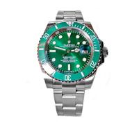 FTEOXLC Sarwo Sub Green Automatic Men Watches Stainless Steel Band, Perpetual Date Display Waterproof Wristwatch, v 3, Diver