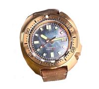 FTEOXLC Solid Bronze Tuna 6105 Diving Men Watches NH35 Automatic Mechanical MOP dial Waterproof Wristwatch, V 1