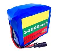 FTGADRYF 24V 34000mAh Built In 30A BMS Rechargeable Waterproof PVC Lithium Battery Pack 6S5P With Charger 54.6V 2A For 1000W Motor Electric Bicycle Scooter connector XT60