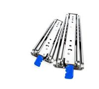 FTGNHF 1 pair 12-80 inch Heavy Loading With Lock 500LBS Duty Drawer Slides Sliding Ball Bearing Full Extension 3-Fold Guide Rail drawer rails(16inch(400mm))