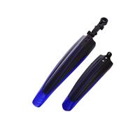 FTGNHF A set of colored mountain bike mudguards 20-26'' adjustable plastic for bicycles fender(BK Blue)