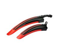 FTGNHF A Set Strong Resilient Bicycle Mudguard Splash Proof Parts Mountain Bike Front Rear Wheels Outdoor Sports Free Cycling Road Race fender(Rosso)