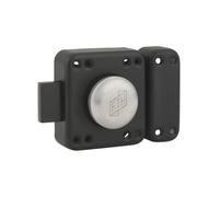 FTH - FTH R85 Door Lock with Knob 45 mm Cylinder, Boot and Bolt, Matt Black, 3 x Notched Keys