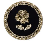 ftiemlovde 20 Novelty Brass Gold and Black Buttons for Blazer,Vintage Style Large Button Metal for Cardigan Crafting, Decorative Jacket Button for Sewing Women(A20 18mm 23mm)