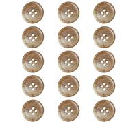 ftiemlovde 4 Holes 15 Large Resin Sewing Khaki Buttons 20mm for Cardigans | Novelty Vintage Style Large Tortoise Button Blazers for Crafting,Decorative Jacket Buttons Shirts Women