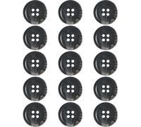 ftiemlovde 4 Holes 15 Novelty Large Resin Sewing Buttons for Crafting Cardigans （Black 25 mm）