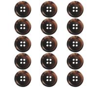 ftiemlovde 4 Holes 15 Novelty Large Resin Sewing Buttons for Crafting Cardigans （Brown 15 mm）