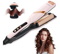 FTJKGH 32 mm Hair Waver Crimpers for Women Girls, Ionic Beach Mermaid Wave Curling Iron Professional with 5 Temps, Anti-Scald Ceramic Tourmaline Barrel for Deep Waves Short Medium Hair (1.25 in)