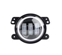 FTJKKVV Car Fog Lights 4 Inch Car LED Headlight 30W LED Fog Light With White Halo Ring DRL Angel Eyes Light For Dodge For Journey For Magnum For Charger(1pcs)