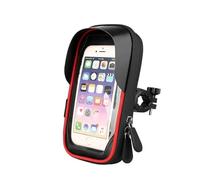 FTJKKVV Navigation Bracket Phone Universal Navigation Smartphone Bracket For All Phones Waterproof 360° Rotation Bicycle Motorcycle Front Frame Phone Holder Easy(Bicycle Red)