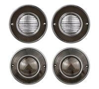 FTJKKVV Rear Trailer Light 4Pcs For Chevrolet For Corvette For C3 1975 1976 1977 1978 1979 Car Tail Light Signal Lamp Without Bulb Backup(4Pcs Black)