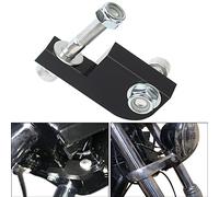FTKDMT Black Headlight Fairing 39-49mm Fork Headlamp Relocation Bracket Headlight Extension Block Fit for Harley Dyna FXDL FXDF FXDB FXDWG