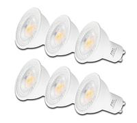 FTL GU10 Led Bulb 5000K Daylight White Dimmable Spot Light 6W 600LM 50W Halogen Replacement Bulbs for Track Lighting, Ceiling Recessed Lighting, 6-Pack