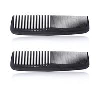 FTONOM5 2 Pcs Pocket Plastic Hair Combs Fine and Standard Dressing Teeth Cut Cutting Comb Black Hair Styling Comb Beard Combs for Women Men Hairdressing Salon Hair Care Tool