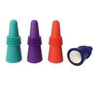 FTONOM5 4 Pcs of Silicone Sealed Wine, Beer, Champagne Stoppers, Reusable Corks for Wine Bottles Stoppers of Opened Win Cork to Keep The Wine Champagne Beer Fresh