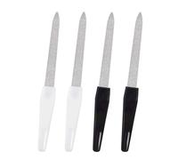FTONOM5 4pcs Metal Nail Files for Natural Nails Pro Stainless Steel Double Sided Sapphire Grit Accessories Files Tool for Home Salon Shaping Styling Gel and Acrylic Nails